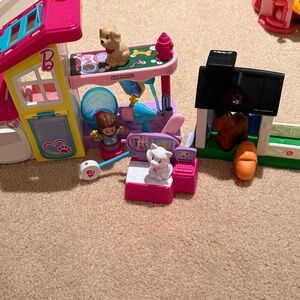 Little People Barbie Pet Care Playset and Horse and stable